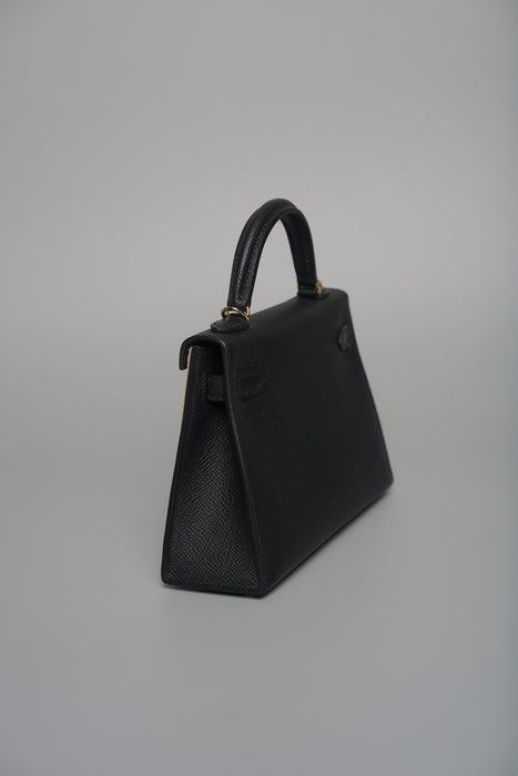 Hermes Kelly 20 Epsom in Noir Ghw (Brand New)