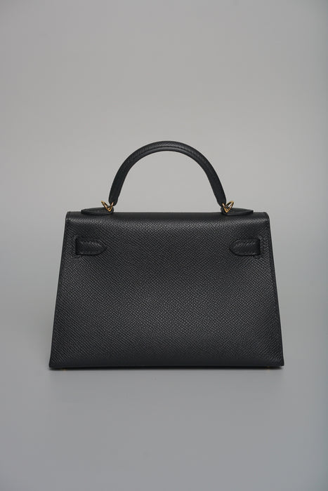 Hermes Kelly 20 Epsom in Noir Ghw (Brand New)