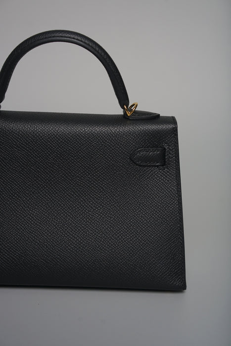 Hermes Kelly 20 Epsom in Noir Ghw (Brand New)