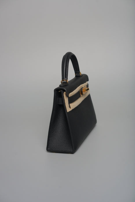 Hermes Kelly 20 Epsom in Noir Ghw (Brand New)