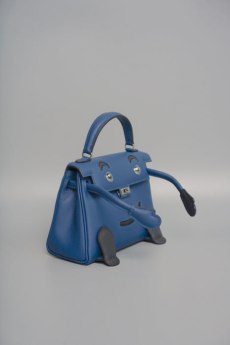 Hermes Kelly Dole in Blue Tie / Indigo Phw (Brand New)