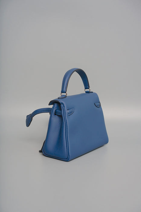 Hermes Kelly Dole in Blue Tie / Indigo Phw (Brand New)
