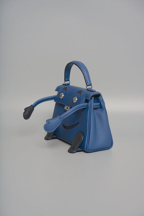 Hermes Kelly Dole in Blue Tie / Indigo Phw (Brand New)