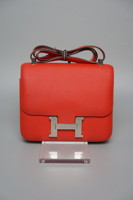 Hermes Constance 24 in Rouge De Coeur Phw