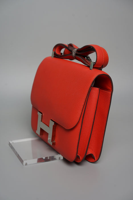 Hermes Constance 24 in Rouge De Coeur Phw