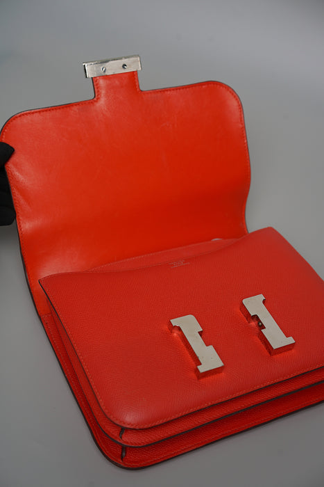 Hermes Constance 24 in Rouge De Coeur Phw