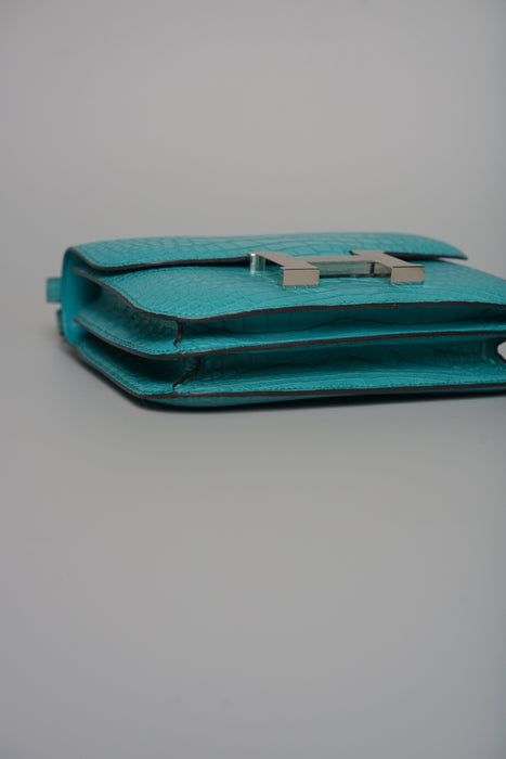 Hermes Constance 18 in Blue Paon Matte Alligator Phw