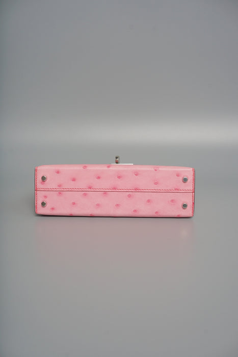 Hermes Kelly 20 in Bubblehgum Pink Ostrich Phw (Brand New)