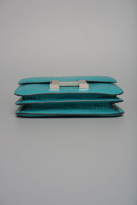 Hermes Constance 18 in Blue Paon Matte Alligator Phw