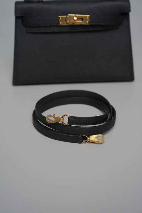 Hermes Kelly 20 in Noir Ghw (Brand New)