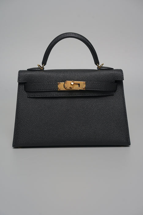 Hermes Kelly 20 in Noir Ghw (Brand New)