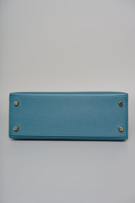 Hermes Kelly 25 in Vert Bosphere Epsom Ghw (Brand New)
