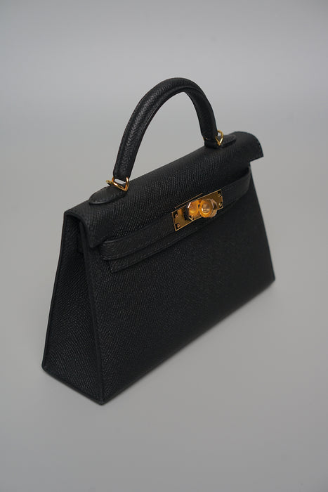 Hermes Kelly 20 in Noir Ghw (Brand New)