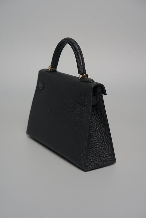 Hermes Kelly 20 in Noir Ghw (Brand New)