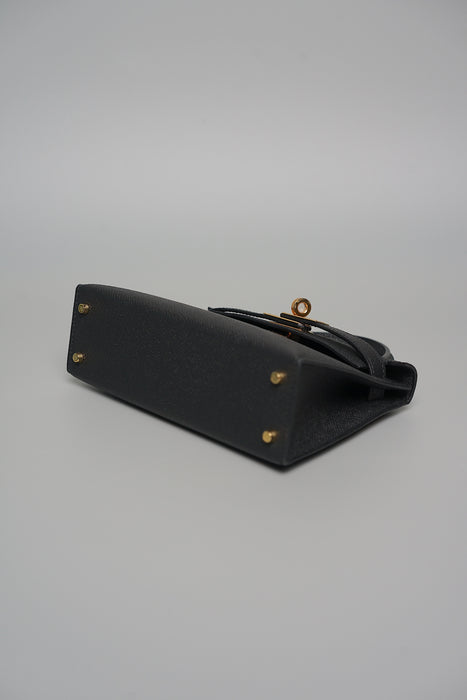 Hermes Kelly 20 in Noir Ghw (Brand New)