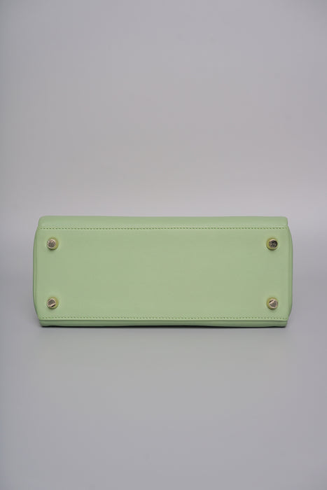 Hermes Kelly 25 in Vert Criquet Swift Ghw (Brand New)