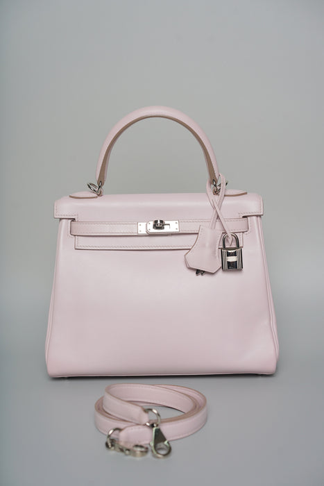 Hermes Kelly 25 in Mauve Pale Swift Phw