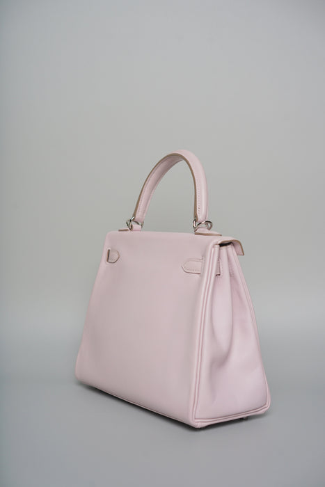 Hermes Kelly 25 in Mauve Pale Swift Phw
