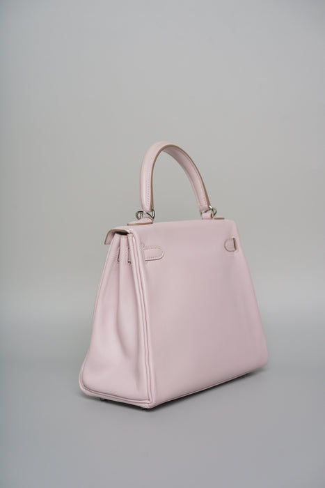 Hermes Kelly 25 in Mauve Pale Swift Phw