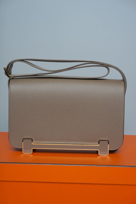 Hermes Geta Slim in Etoupe Ghw (Brand New)
