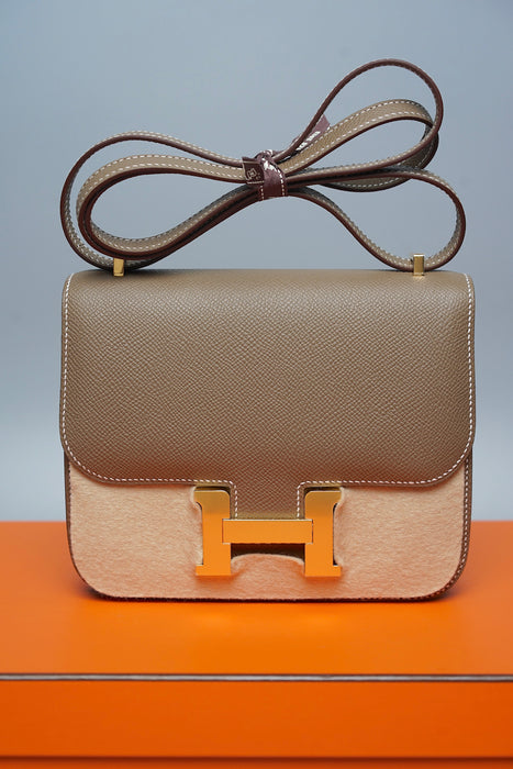 Hermes Constance 18 in Etoupe Ghw (Brand New)