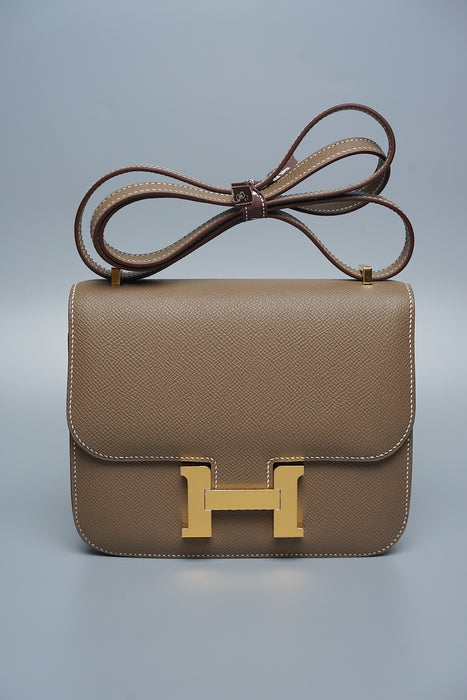 Hermes Constance 18 in Etoupe Ghw (Brand New)