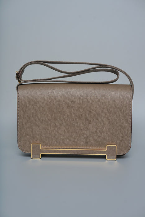 Hermes Geta Slim in Etoupe Ghw (Brand New)