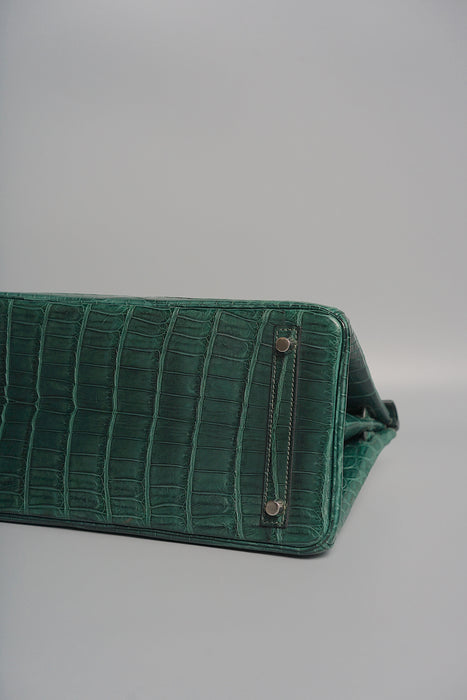 Hermes Birkin 30 in Vert Titien Matte Alligator Phw