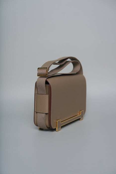 Hermes Geta Slim in Etoupe Ghw (Brand New)