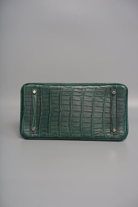 Hermes Birkin 30 in Vert Titien Matte Alligator Phw