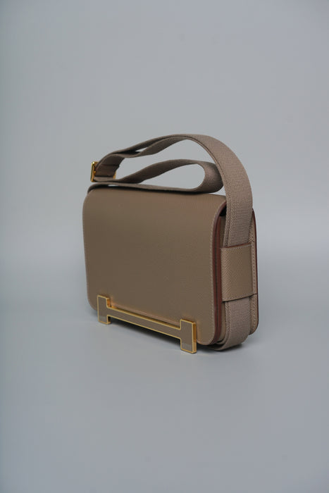Hermes Geta Slim in Etoupe Ghw (Brand New)