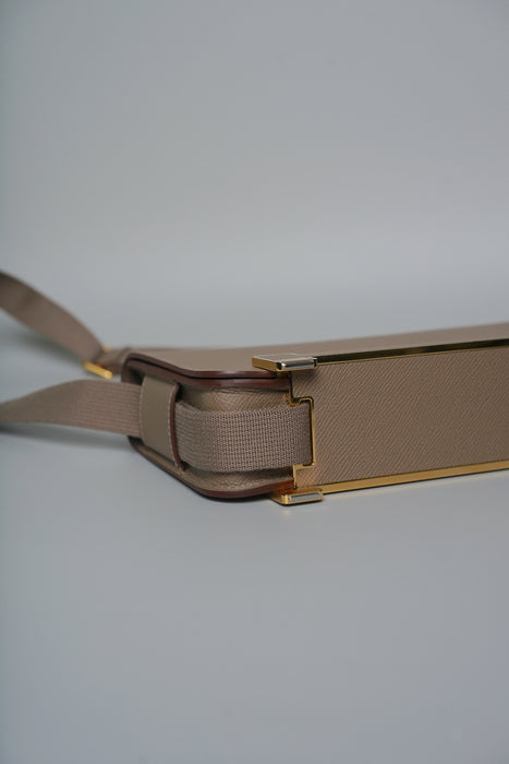 Hermes Geta Slim in Etoupe Ghw (Brand New)