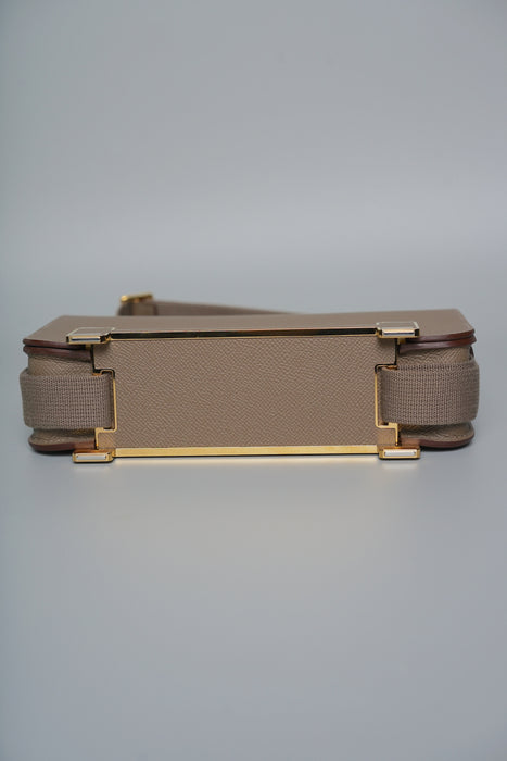 Hermes Geta Slim in Etoupe Ghw (Brand New)