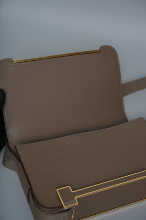 Hermes Geta Slim in Etoupe Ghw (Brand New)