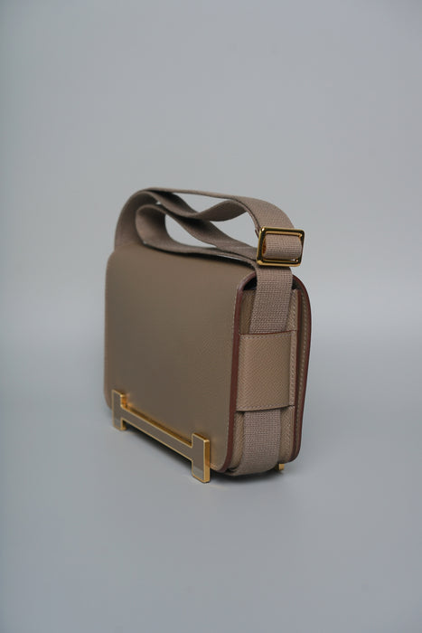 Hermes Geta Slim in Etoupe Ghw (Brand New)