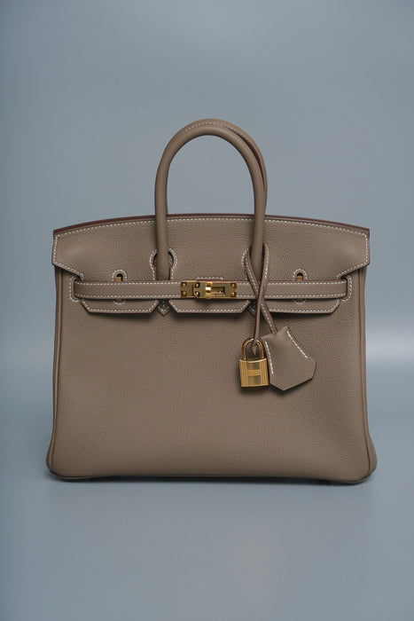 Hermes Birkin 25 in Etoupe Togo Ghw (Brand New)