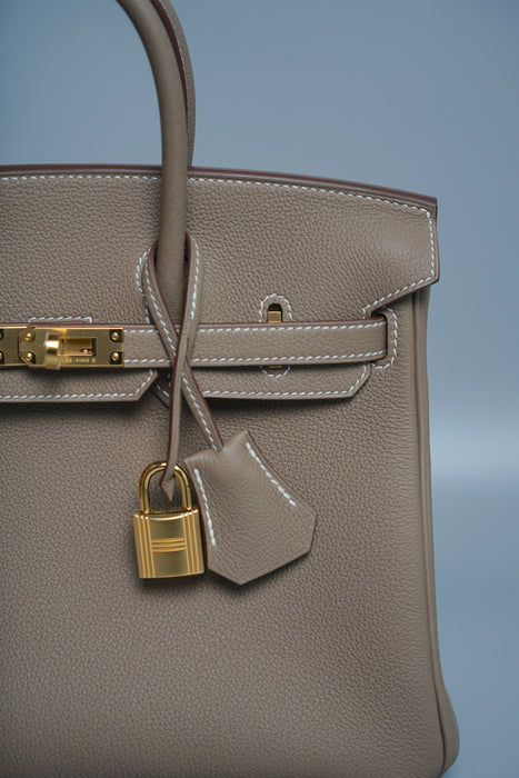 Hermes Birkin 25 in Etoupe Togo Ghw (Brand New)