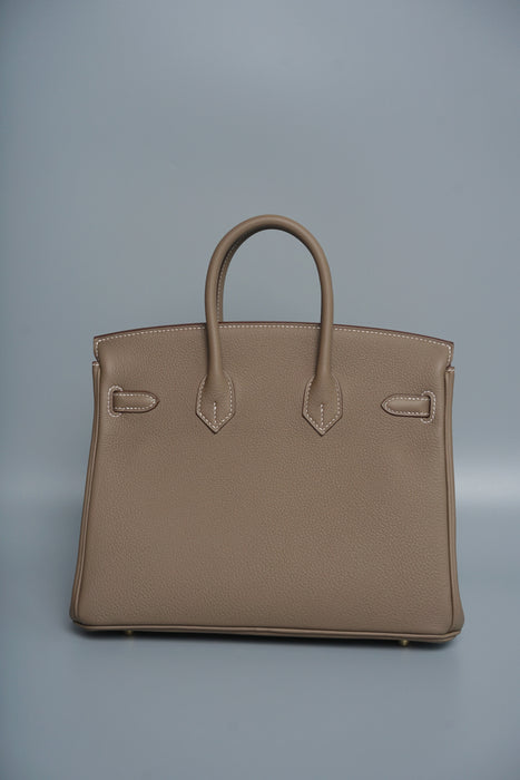 Hermes Birkin 25 in Etoupe Togo Ghw (Brand New)