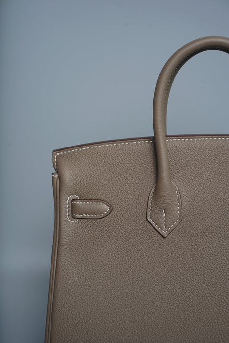 Hermes Birkin 25 in Etoupe Togo Ghw (Brand New)