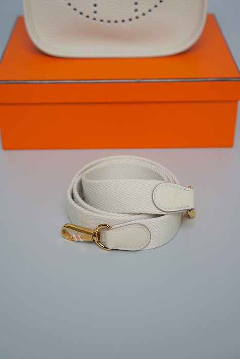 Hermes Mini Evelyne Short in Beton Ghw (Brand New)