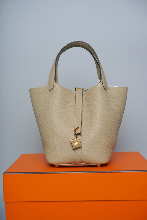 Hermes Picotin 18 in Trench Ghw (Brand New)