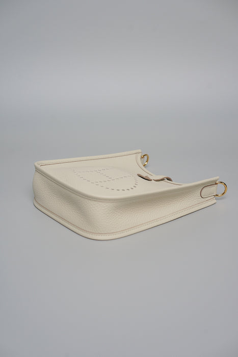 Hermes Mini Evelyne Short in Beton Ghw (Brand New)