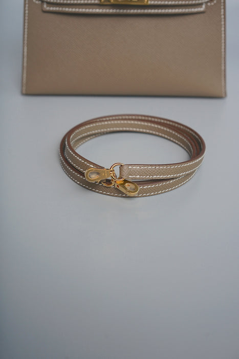 Hermes Kelly 20 in Etoupe Epsom Ghw (Brand New)