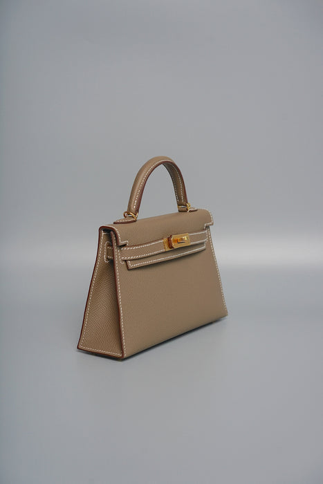 Hermes Kelly 20 in Etoupe Epsom Ghw (Brand New)