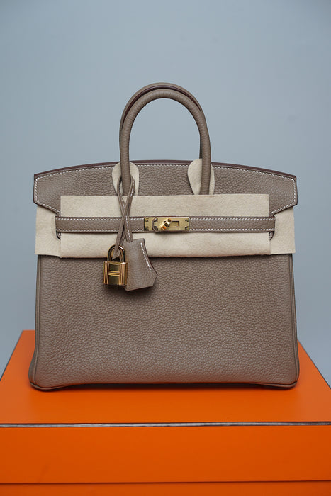 Hermes Birkin 25 in Etoupe Togo Ghw (Brand New)