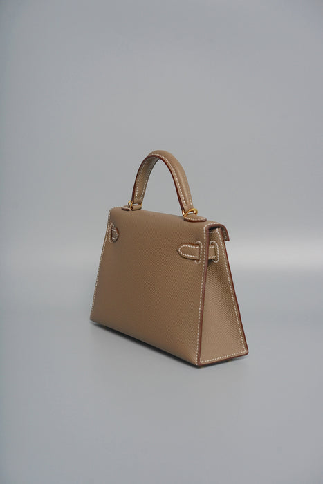 Hermes Kelly 20 in Etoupe Epsom Ghw (Brand New)