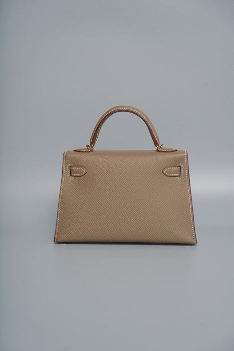 Hermes Kelly 20 in Etoupe Epsom Ghw (Brand New)