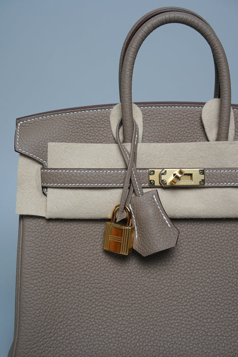 Hermes Birkin 25 in Etoupe Togo Ghw (Brand New)