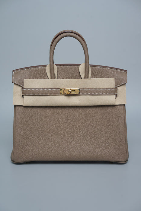 Hermes Birkin 25 in Etoupe Togo Ghw (Brand New)