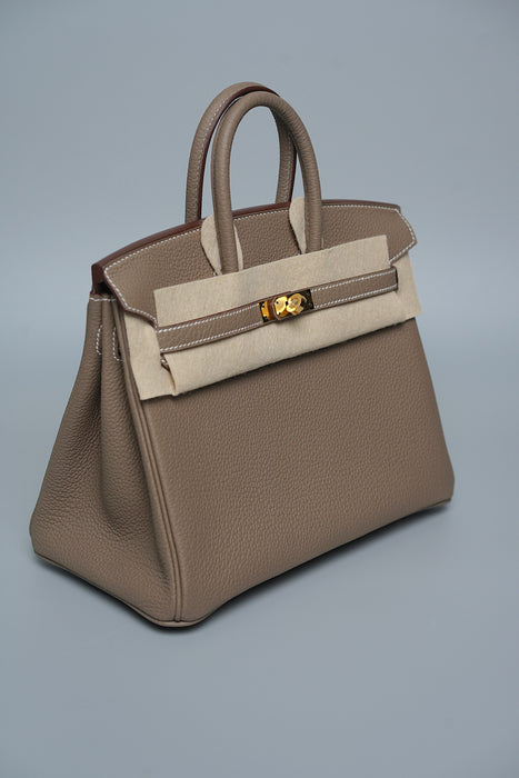 Hermes Birkin 25 in Etoupe Togo Ghw (Brand New)